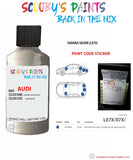 Paint Code Location Sticker for audi tt sahara silver code lx7x touch up paint 2006 2015