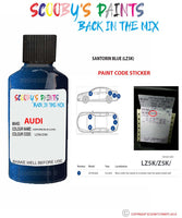Paint For Audi A4 Santorin Blue Code Lz5K Touch Up Paint Scratch Stone Chip