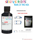 Paint Code Location Sticker for audi s8 satin black black code l3fz touch up paint 1998 2016