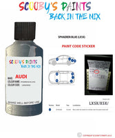 Paint Code Location Sticker for audi tt sphaeren blue code lx5x touch up paint 2007 2014