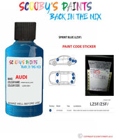 Paint For Audi A5 Sprint Blue Code Lz5F Touch Up Paint Scratch Stone Chip Repair