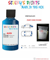 Paint For Audi A3 Sprint Blue Code Lz5F Touch Up Paint Scratch Stone Chip Repair