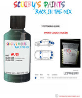 Paint Code Location Sticker for audi tt roadster steppengras code lz6w touch up paint 1999 2002