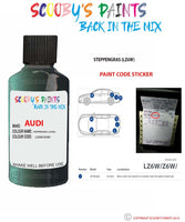 Paint Code Location Sticker for audi tt coupe steppengras code lz6w touch up paint 1999 2002