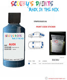 Paint For Audi A4 Allroad Stratos Blue Code X4 Touch Up Paint Scratch Stone Chip