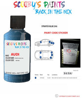 Paint For Audi A4 Stratos Blue Code X4 Touch Up Paint Scratch Stone Chip Repair