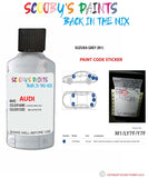 Paint For Audi A3 Cabrio Suzuka Grey Code M1 Touch Up Paint Scratch Stone Chip
