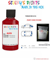 Paint For Audi A4 Tornado Red Code 132 Touch Up Paint Scratch Stone Chip Repair