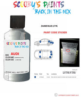 Paint Code Location Sticker for audi s8 zauber blue code ly7r touch up paint 2000 2005