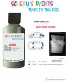 Paint Code Location Sticker for audi s8 zedern green code lz6j touch up paint 2001 2002