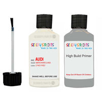 Anti Rust primer undercoat Audi A6 Arktic White Code Ly9D Touch Up Paint Scratch Stone Chip Kit