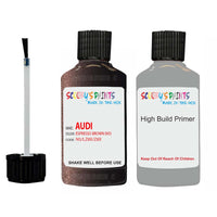Anti Rust primer undercoat Audi A8 Espresso Brown Code N5 Touch Up Paint Scratch Stone Chip Kit