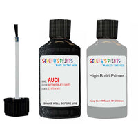 Anti Rust primer undercoat Audi A6 Mythos Black Code Ly9T Touch Up Paint Scratch Stone Chip Kit