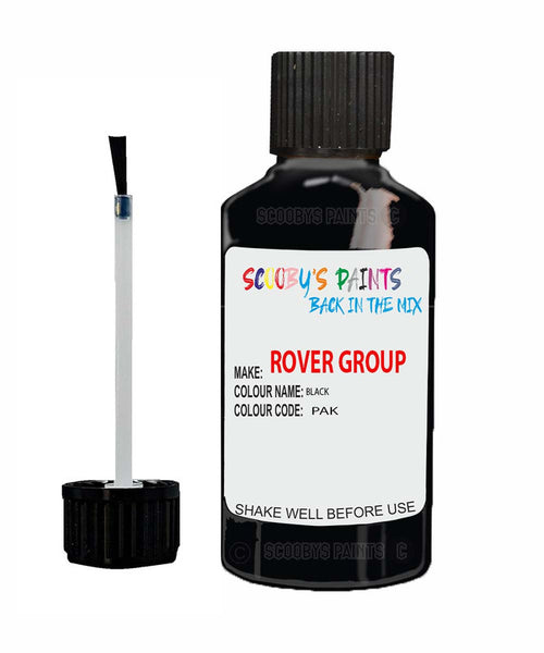 Rover 400 Black Pak Pak Touch Up Paint Scratch Repair Kit