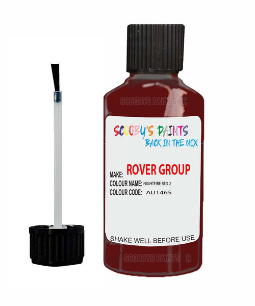 Rover 100 Nightfire Red 2 Au1465 Touch Up Paint Scratch Repair Kit