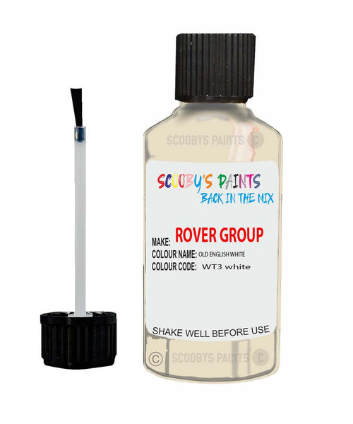 Austin Mini Old English White Wt3 Touch Up Paint Scratch Repair Kit