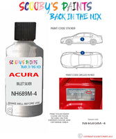 Paint For Acura Mdx Billet Silver Code Nh689M-4 Touch Up Scratch Stone Chip Repair