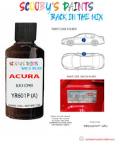 Paint For Acura Tl Black Copper Code Yr601P (A) Touch Up Scratch Stone Chip Repair