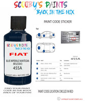 Paint For Fiat/Lancia Ducato Van Blu Imperiale Mantegna Riflessivo Code 455A Touch Up Paint