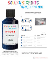 Paint For Fiat/Lancia Panda Blu Oltremare Code 567A Car Touch Up Paint