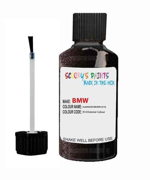 Bmw 5 Series Almandin Brown Code X14 Touch Up Paint Scratch Stone Chip
