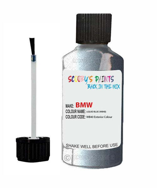 Bmw 5 Series Liquid Blue Code Wb40 Touch Up Paint Scratch Stone Chip