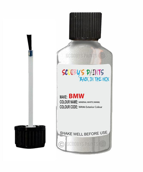 Bmw X6 Mineral White Code Wa96 Touch Up Paint Scratch Stone Chip Kit