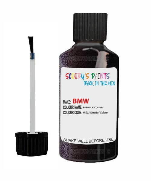 Bmw 7 Series Rubin Black Code Ws23 Touch Up Paint Scratch Stone Chip