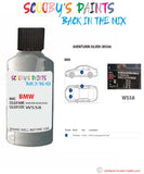 Bmw 5 Series Aventurin Silver Paint code location sticker Ws58 Touch Up Paint