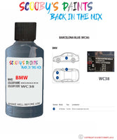 Bmw 6 Series Barcelona Blue Paint code location sticker Wc38 Touch Up Paint