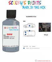 Bmw 3 Series Bluewater Paint code location sticker Yf25 Touch Up Paint Scratch Stone Chip