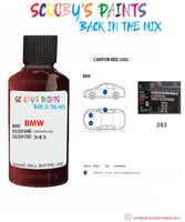 Paint For Bmw Canyon Red Paint Code 343 Touch Up Paint Repair Detailing Kit