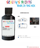 Bmw 3 Series Cosmos Black Paint code location sticker 303 Touch Up Paint Scratch Stone Chip