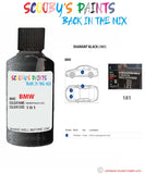 Bmw 7 Series Diamant Black Paint code location sticker 181 Touch Up Paint Scratch Stone Chip