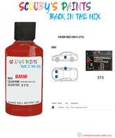 Paint For Bmw Feuer Red Uni Ii Paint Code 375 Touch Up Paint Repair Detailing Kit