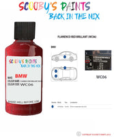 Paint For Bmw Flamenco Red Brillant Paint Code Wc06/C06 Touch Up Paint Repair Detailing Kit