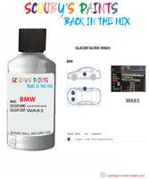 Bmw X6 Glacier Silver Paint code location sticker Wa83 Touch Up Paint Scratch Stone Chip