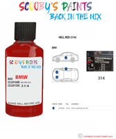 Paint For Bmw Hell Red Paint Code 314 Touch Up Paint Repair Detailing Kit