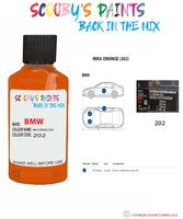 Paint For Bmw Inka Orange Paint Code 202 Touch Up Paint Repair Detailing Kit