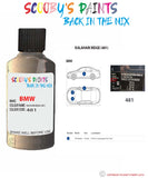 Bmw X5 Kalaharibeige Paint code location sticker 481 Touch Up Paint Scratch Stone Chip Repair