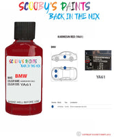 Paint For Bmw Karmesin Red Paint Code Ya61/A61 Touch Up Paint Repair Detailing Kit