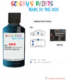 Bmw 3 Series Midnight Blue Ii Paint code location sticker Wb38 Touch Up Paint