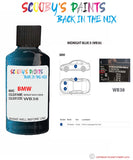 Bmw 7 Series Midnight Blue Ii Paint code location sticker Wb38 Touch Up Paint