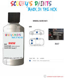 Bmw X5 Mineral Silver Paint code location sticker N47 Touch Up Paint Scratch Stone Chip Kit