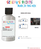 Bmw X3 Mineral White Paint code location sticker Wa96 Touch Up Paint Scratch Stone Chip Kit