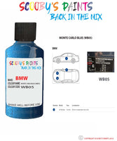 Bmw 5 Series Monte Carlo Blue Paint code location sticker Wb05 Touch Up Paint