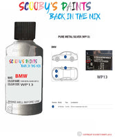 Paint For Bmw Pure Metal Silver Paint Code Wp13/P13 Touch Up Paint Repair Detailing Kit