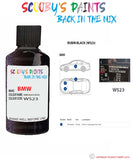 Bmw 7 Series Rubin Black Paint code location sticker Ws23 Touch Up Paint Scratch Stone Chip
