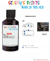 Paint For Bmw Rubin Black Paint Code Ws23/S23 Touch Up Paint Repair Detailing Kit