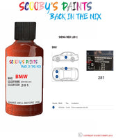 Paint For Bmw Siena Red Paint Code 281 Touch Up Paint Repair Detailing Kit